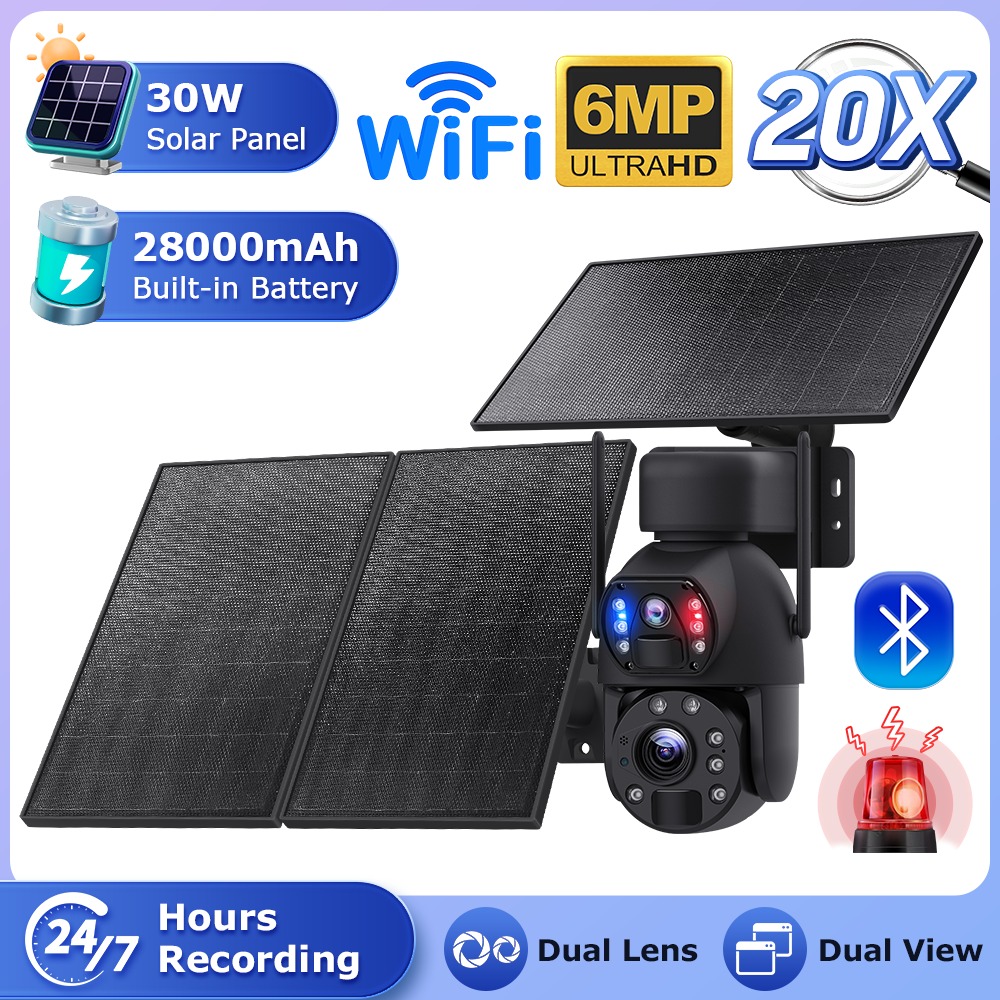 Agri Solsec 30W Dual-Lens Wi-Fi Solar PTZ Camera