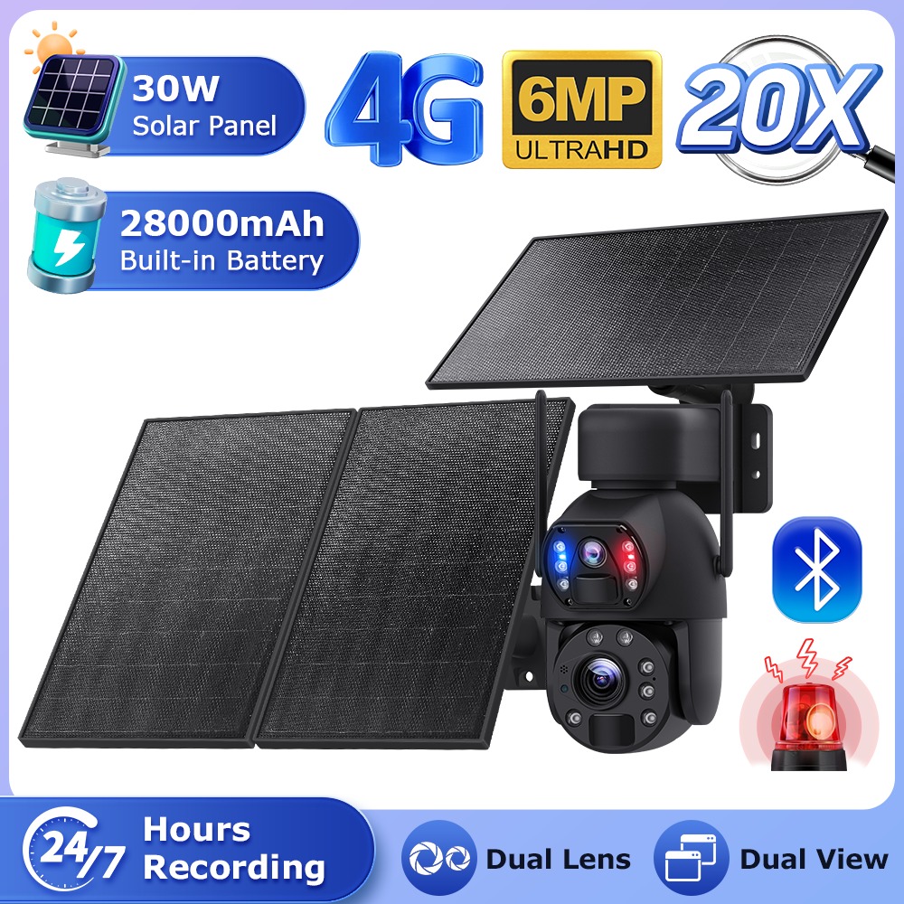 Agri Solsec 30W Dual-Lens 4G Solar PTZ Camera Without Simcard